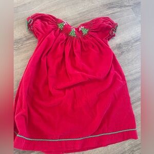 Smocked Christmas tree dress size 5